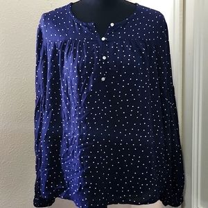 🐥5/$25🐥Gap Navy blue polka- dotted top